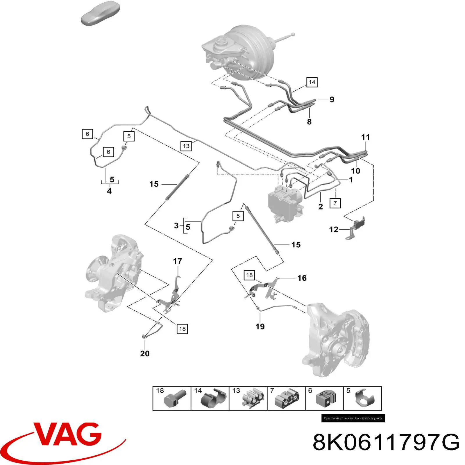  VAG 8K0611797 цена, от 2.53 USD