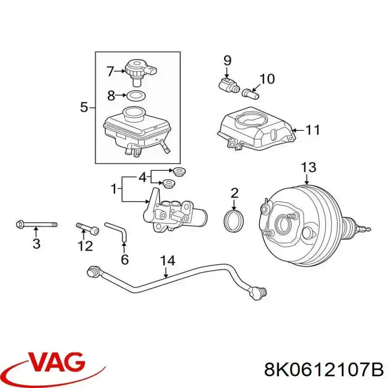 Усилитель тормозов PSA129 TRW