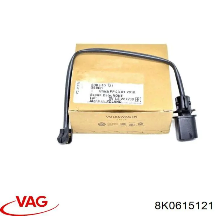 8K0615121 VAG датчик износа тормозных колодок передний