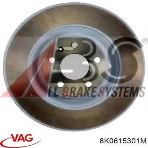 Тормоз дисковый передний VAG 8K0615301M цена, от 201.49 USD