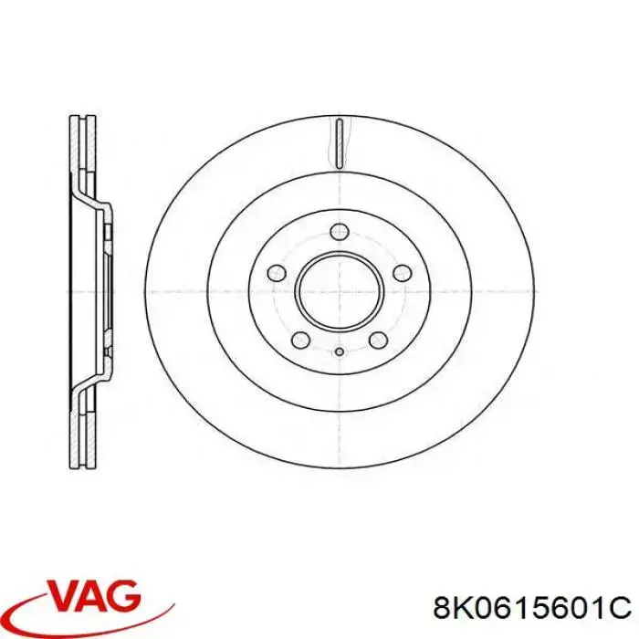 Тормозные диски 8K0615601C VAG