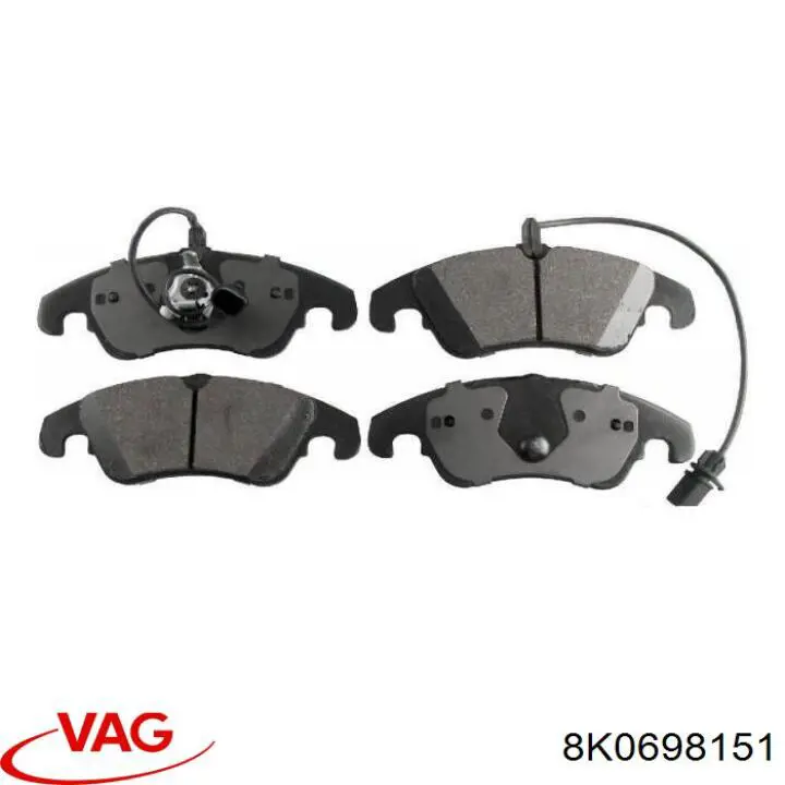 Купить 8K0698151 VAG Колодки тормозные