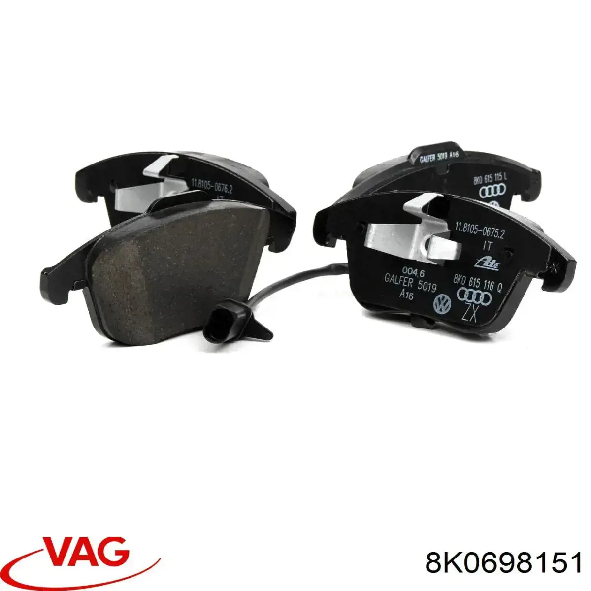 Колодки VAG 8K0698151 цена, от 79.08 USD