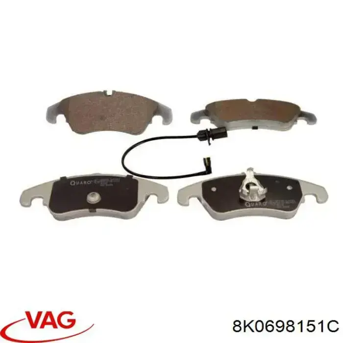 Передние тормозные колодки 8K0698151C VAG