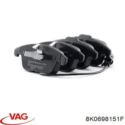 8K0698151F VAG Колодки передние