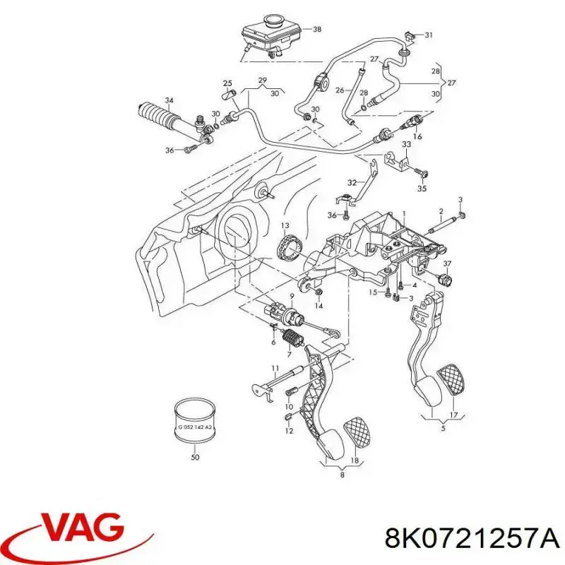 8K0721257A VAG Рабочий цилиндр