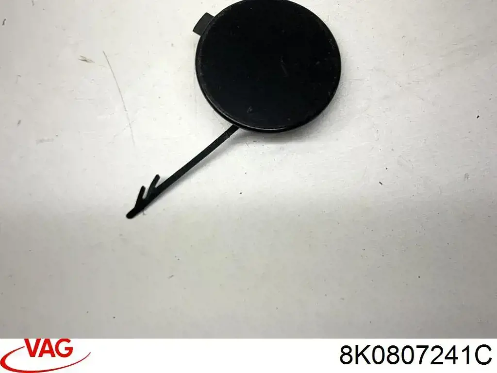 Заглушка бампера буксировочного крюка задняя 8K0807241C VAG