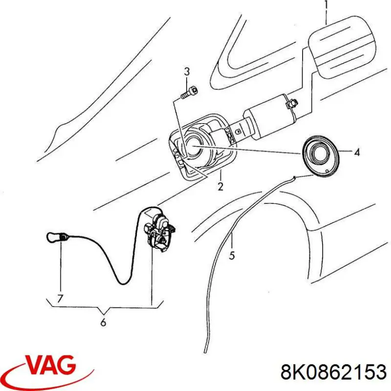 Личинка замка топливного бака SKV 16SKV405