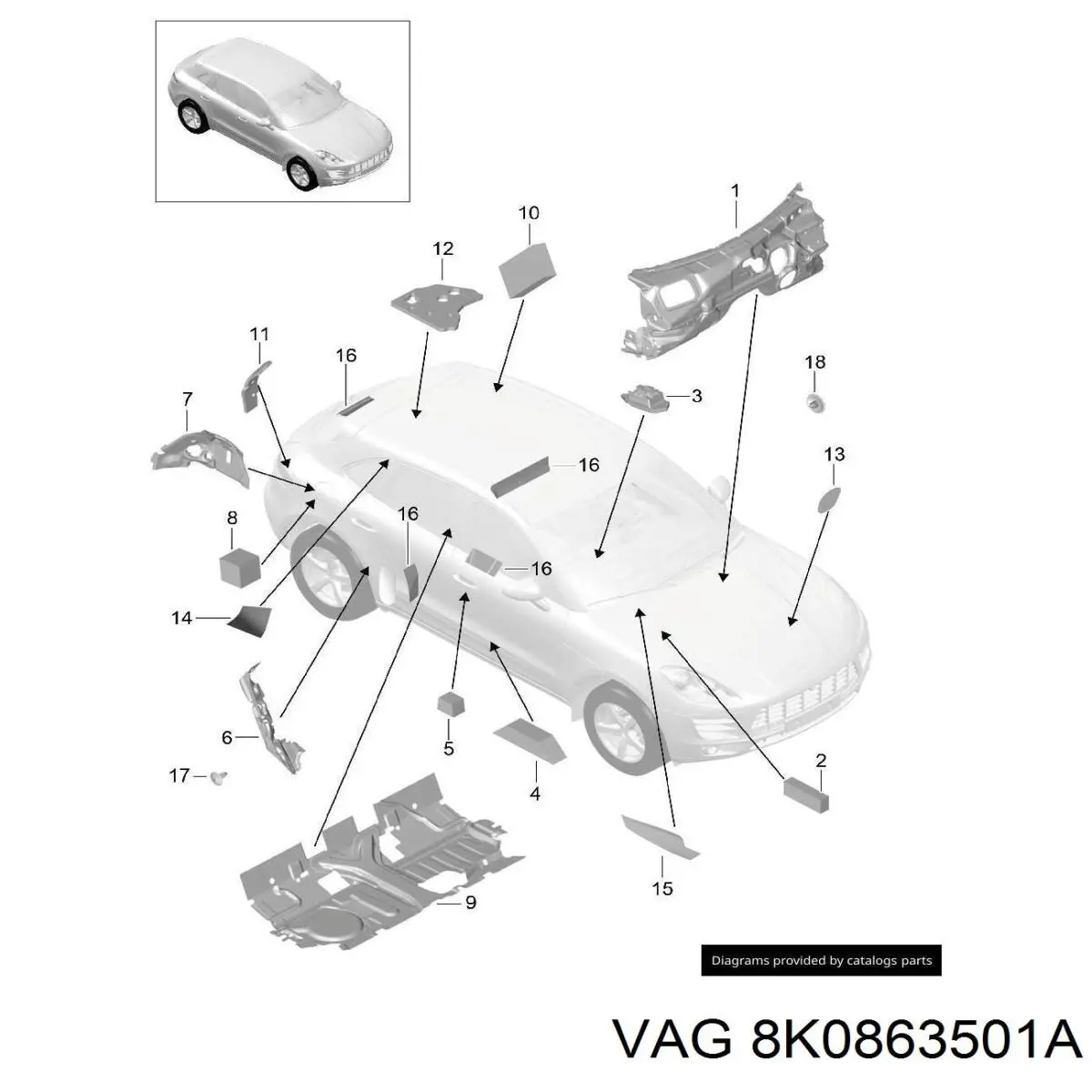  VAG 8K0863501A цена, от 11.40 USD