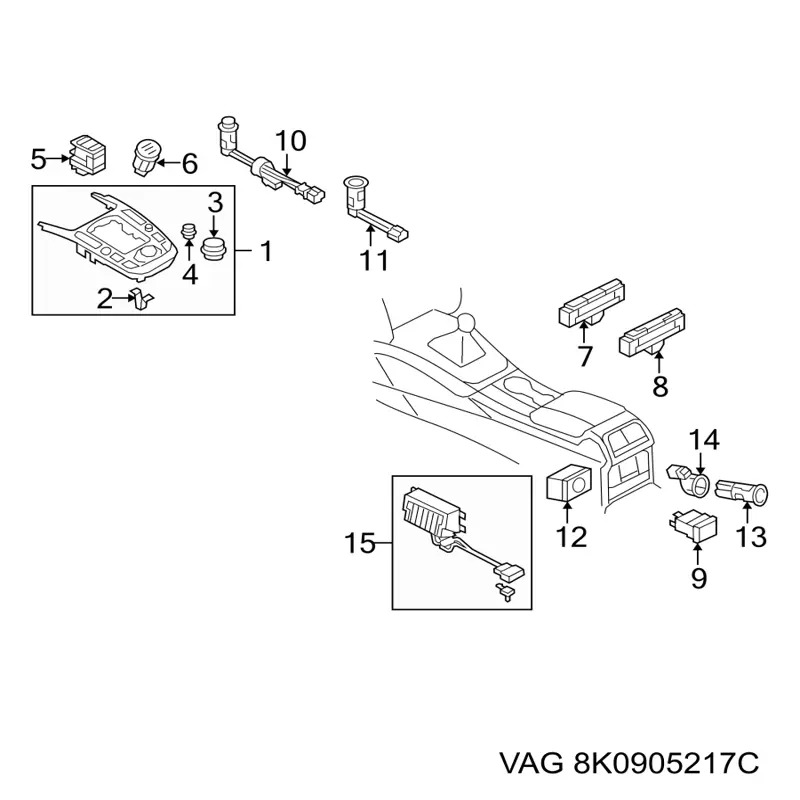 Купить 8K0905217C VAG Кнопка старт-стоп