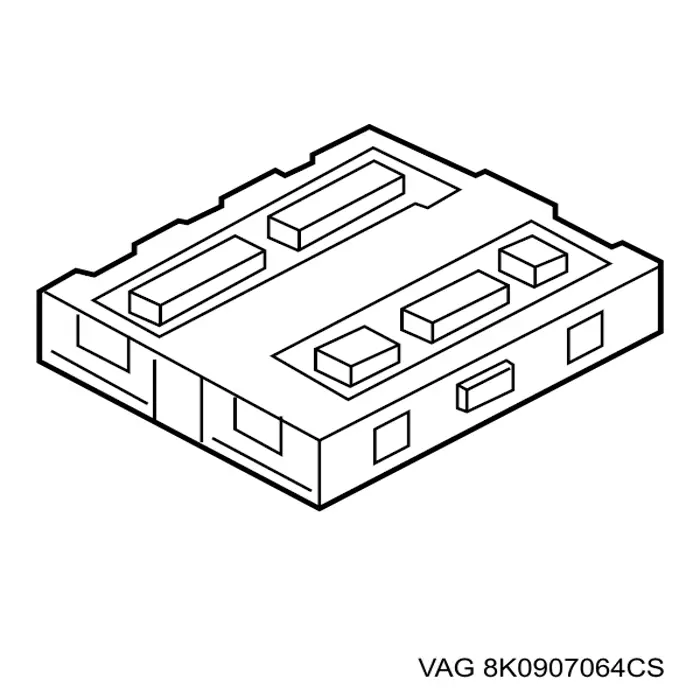 8K0907064CS VAG unidade de controlo do fecho central
