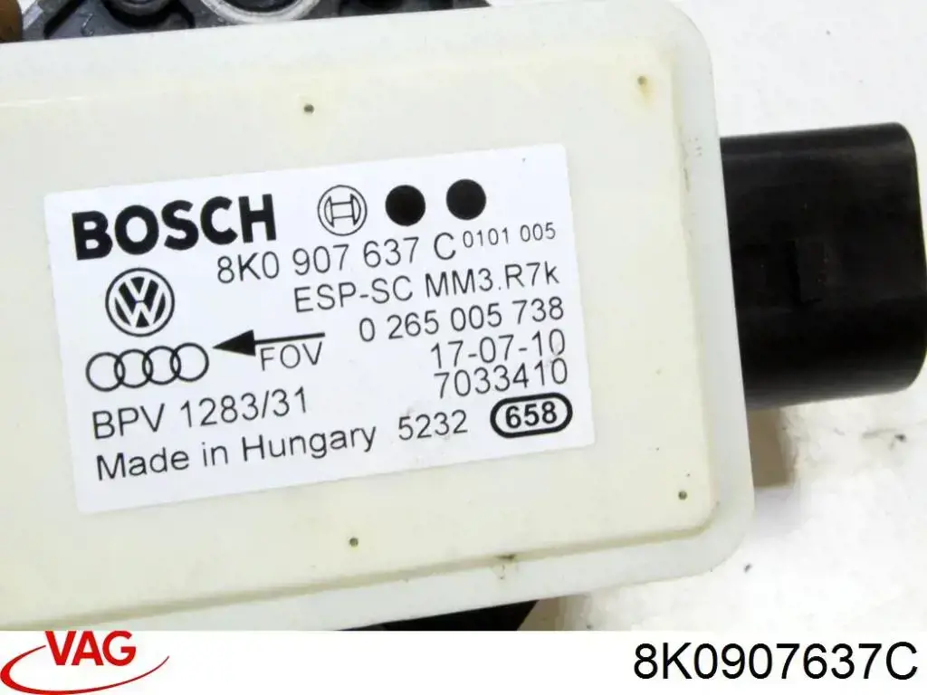 Купить 8K0907637C VAG Датчик курсовой устойчивости