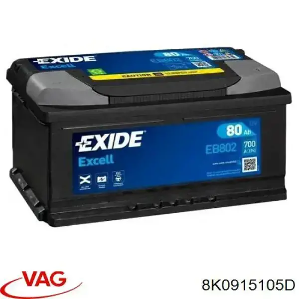 Аккумулятор VAG 8K0915105D