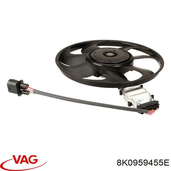 Купить 8K0959455E VAG Электровентилятор охлаждения в сборе (мотор+крыльчатка) правый