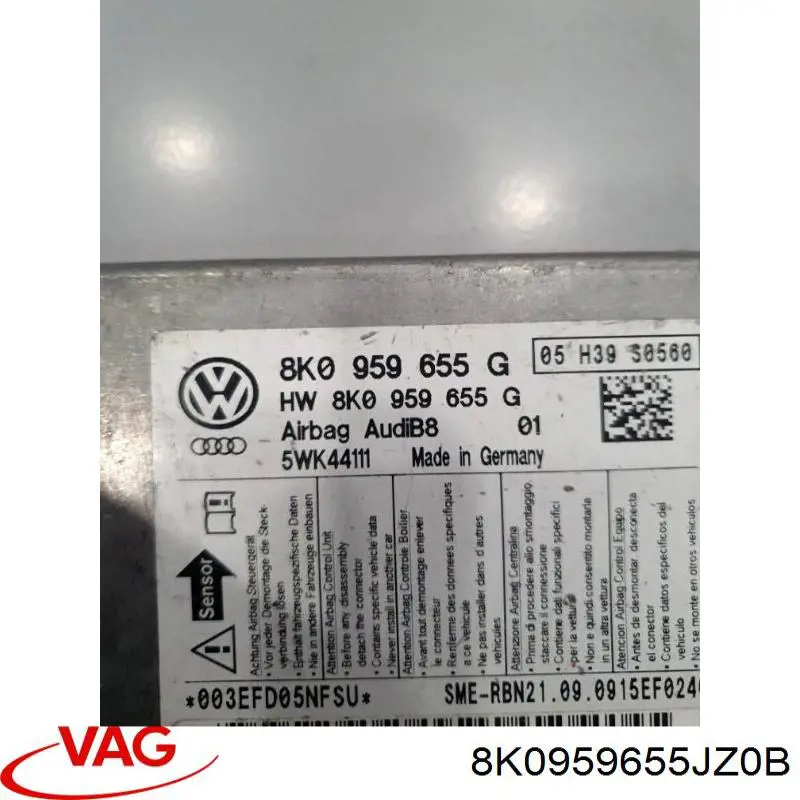Модуль-процессор управления подушкой безопасности (ЭБУ AIRBAG) VAG 8K0959655JZ0B цена, от 28.56 USD