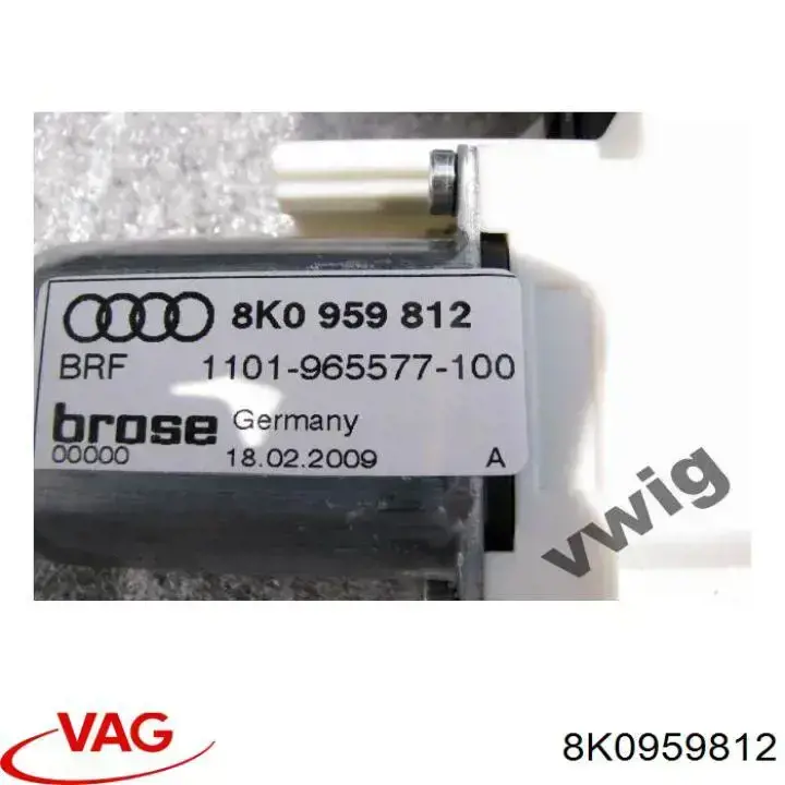 Мотор стеклоподъемника двери передней правой VAG 8K0959812 цена, от 6.36 USD