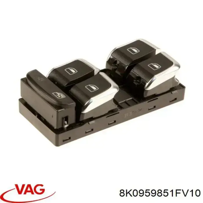 8K0959851FV10 VAG кнопочный блок управления стеклоподъемником передний левый