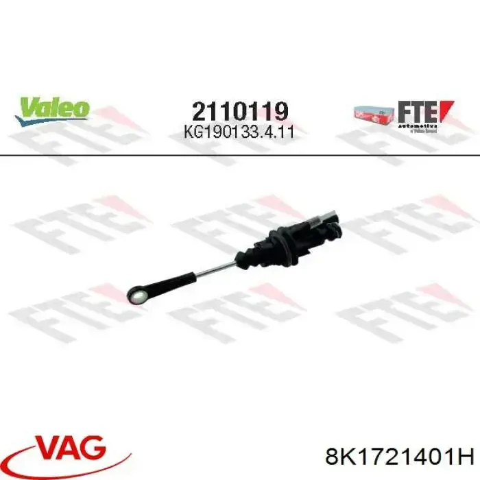 Цилиндр сцепления VAG 8K1721401H