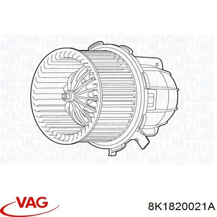 Мотор вентилятора печки (отопителя салона) VAG 8K1820021A цена, от 46.15 USD