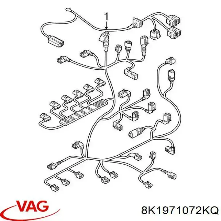 8K1971072KQ VAG Жгут проводов моторного отсека