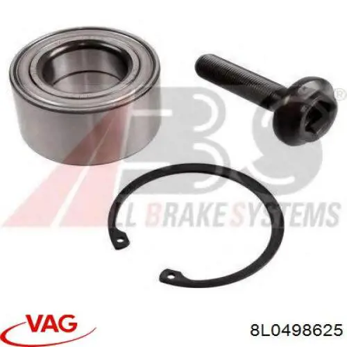 Комплект подшипника ступицы колеса VAG 8L0498625 цена, от 21.69 USD
