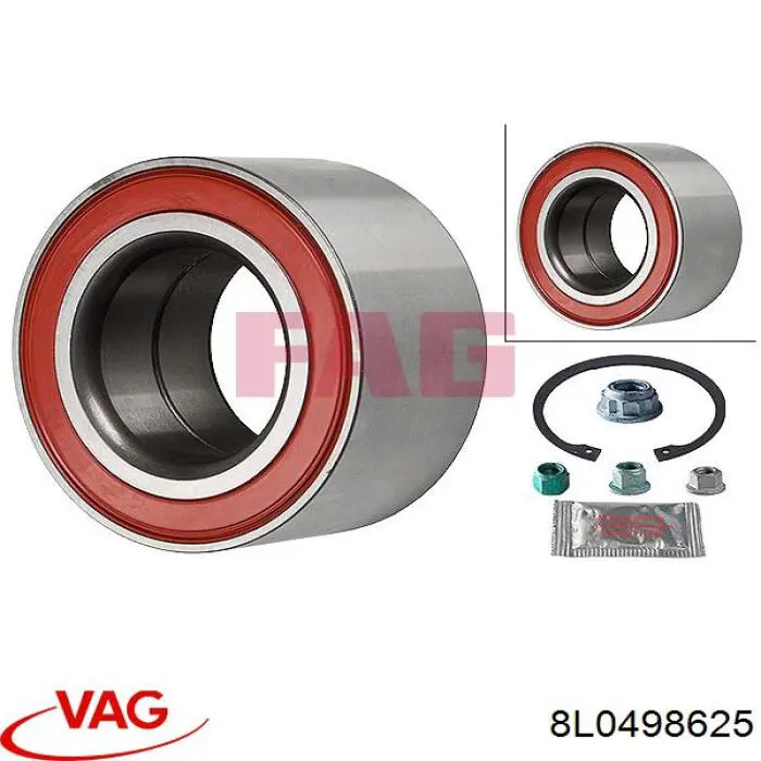 Купить 8L0498625 VAG Подшипник передней ступицы