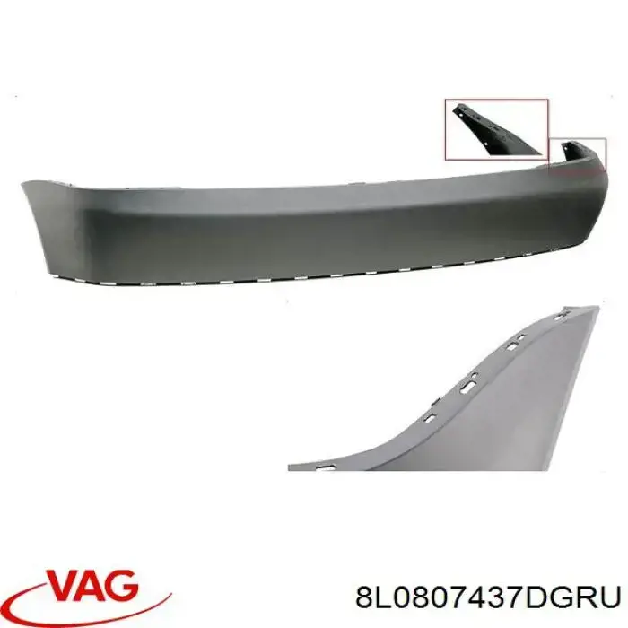 Купить 8L0807437DGRU VAG Задний бампер