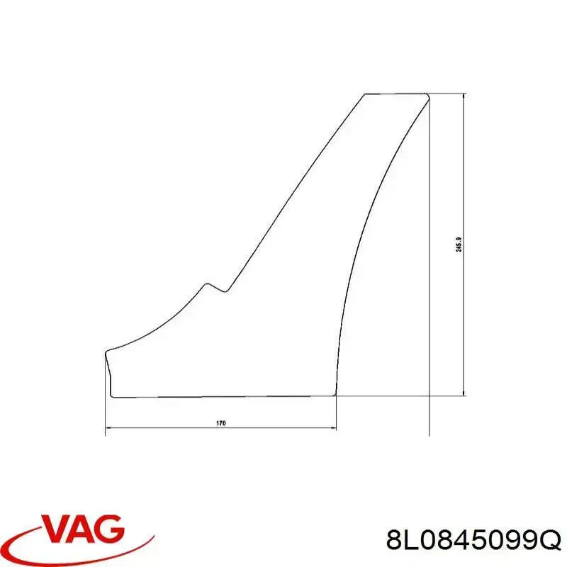 Лобовое стекло 8L0845099Q VAG
