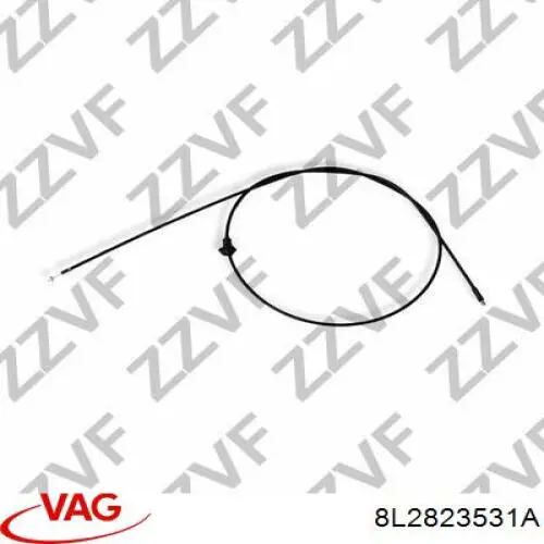 Трос открывания капота VAG 8L2823531A цена, от  