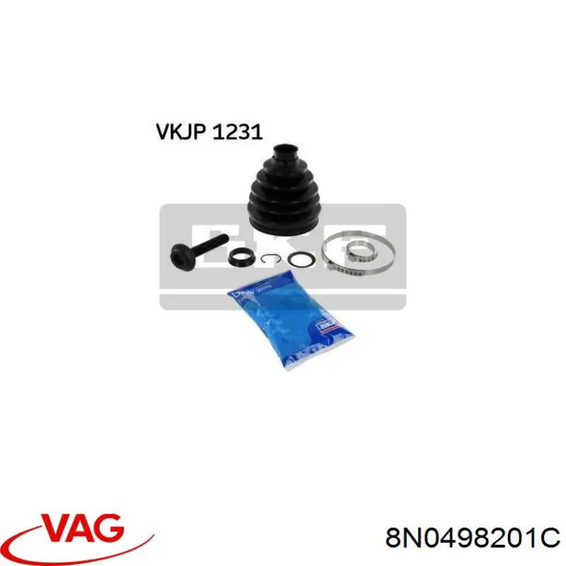 Купить 8N0498201C VAG Пыльник гранаты внутренний, передней полуоси