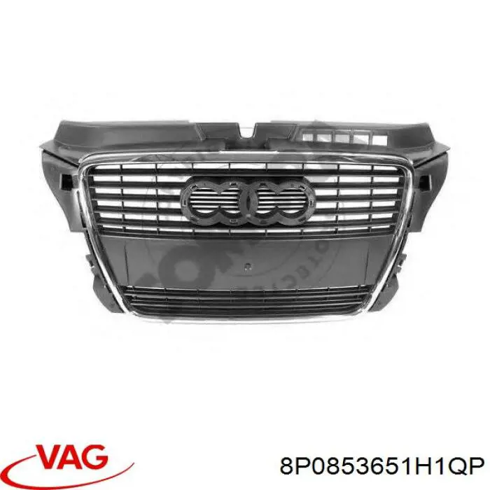Grelha do radiador para Audi A3 (8PA)