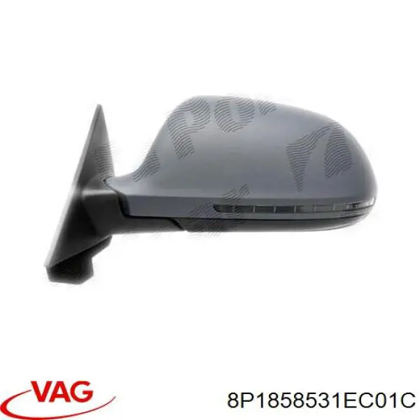 Левое боковое зеркало 8P1858531EC01C VAG