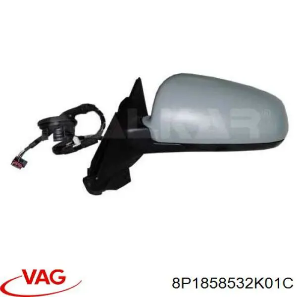 8P1858532K01C VAG Зеркало заднего вида правое