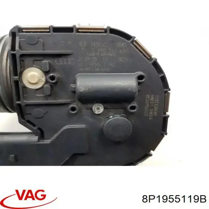 8P1955119E VAG motor de limpador pára-brisas do pára-brisas