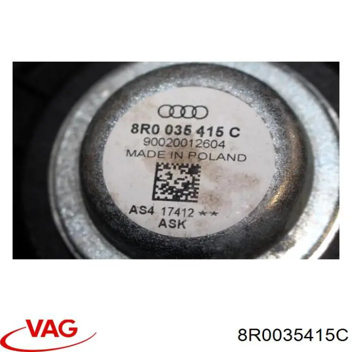 Динамик передней двери 8R0035415C VAG