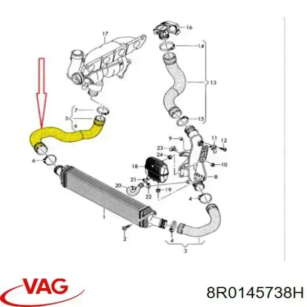 Шланг/патрубок интеркуллера BSG 90720117 цена, от 19.02 USD