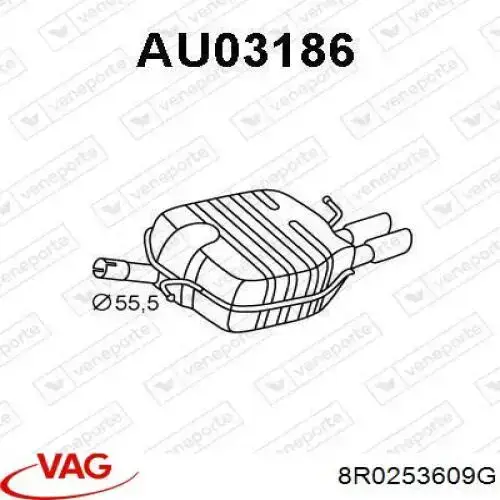 Выхлопная труба на Audi Q5  8RB