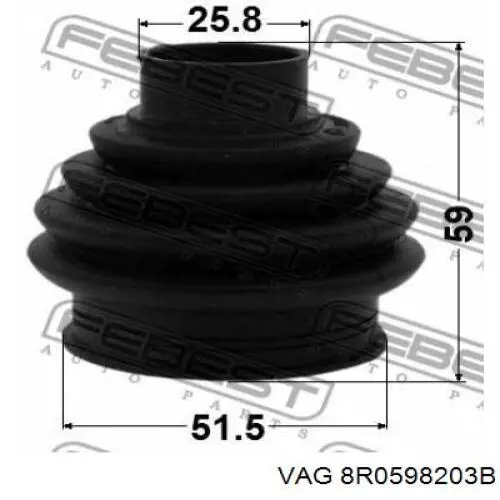 Пыльник наружной гранаты, задней полуоси VAG 8R0598203B цена, от 76.62 USD