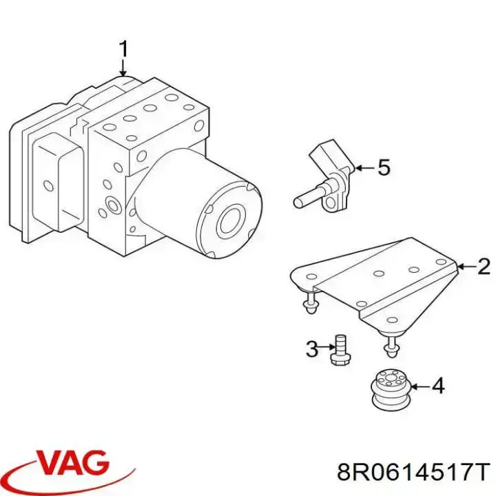 Гидроблок АБС VAG 8R0614517T цена, от 112.87 USD