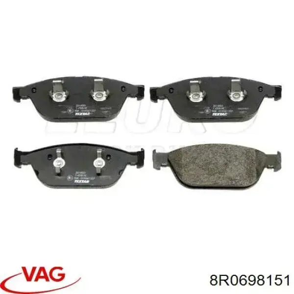 8R0698151 VAG Колодки передние
