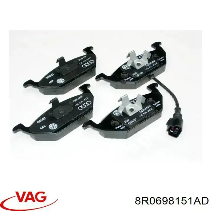 Купить 8R0698151AD VAG Колодки тормозные