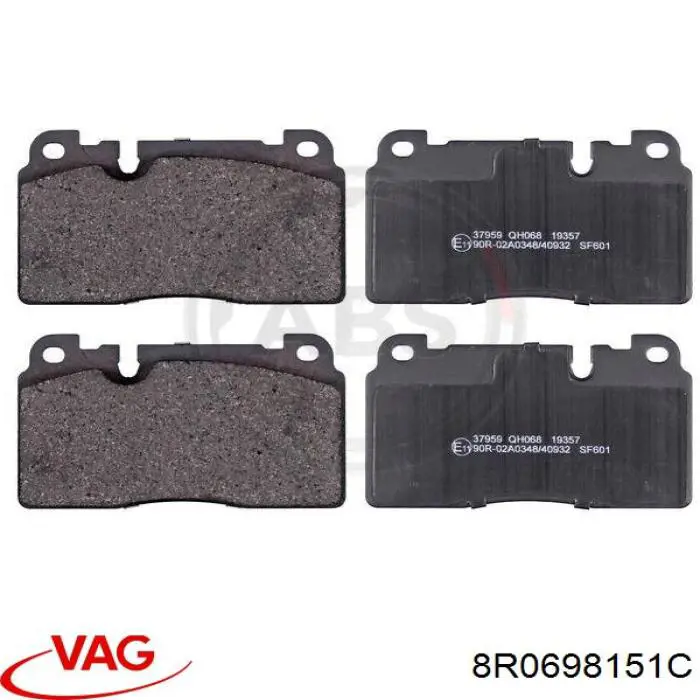 Передние тормозные колодки 8R0698151C VAG