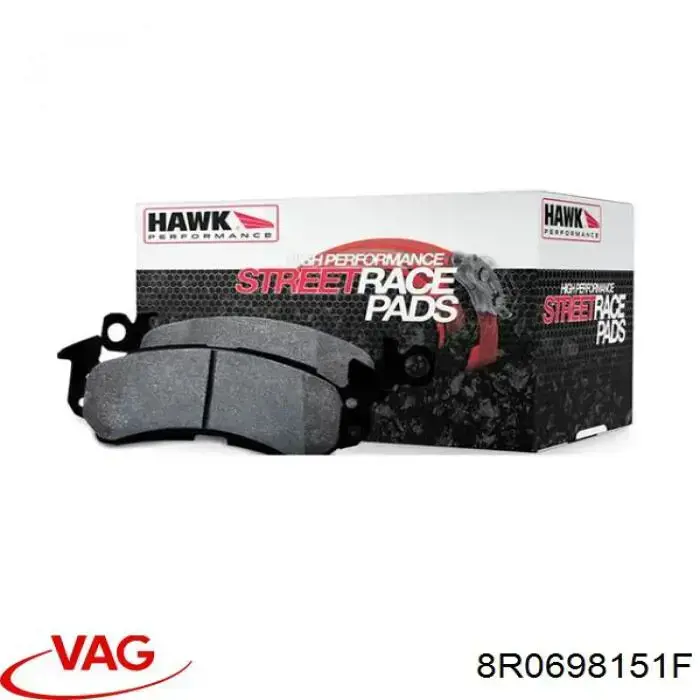 8R0698151F VAG Колодки передние