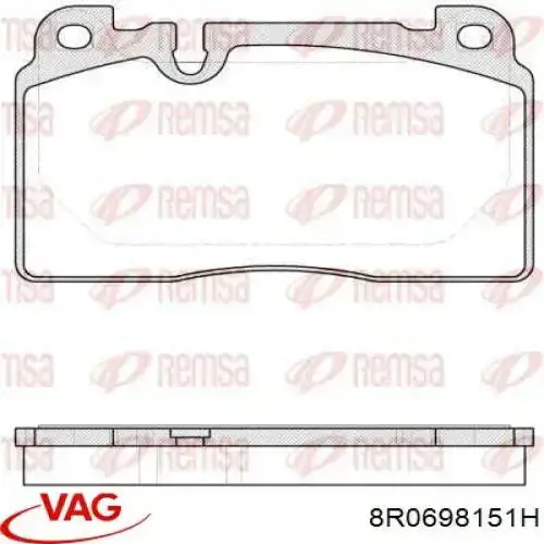 Колодки VAG 8R0698151H цена, от 62.91 USD