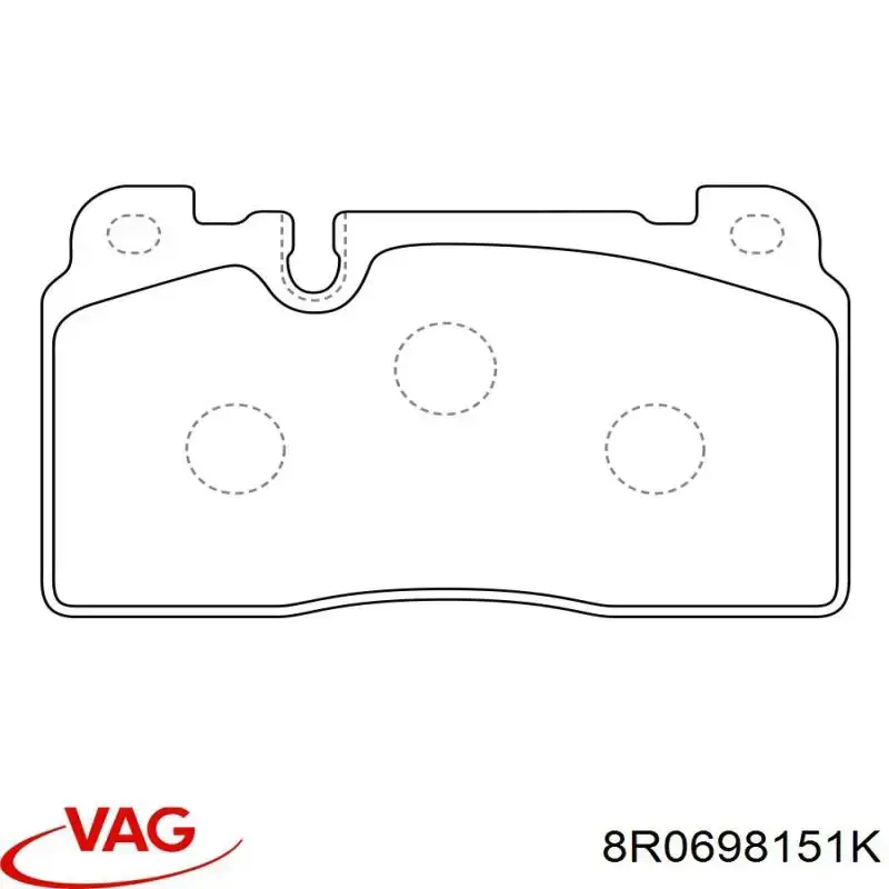 8R0698151K VAG Колодки передние
