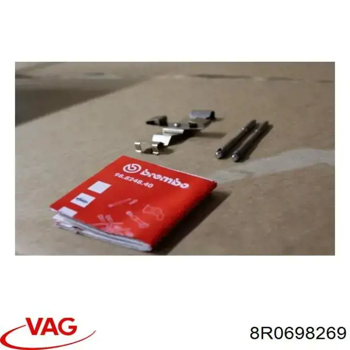 8R0698269 VAG kit de reparação dos freios dianteiros