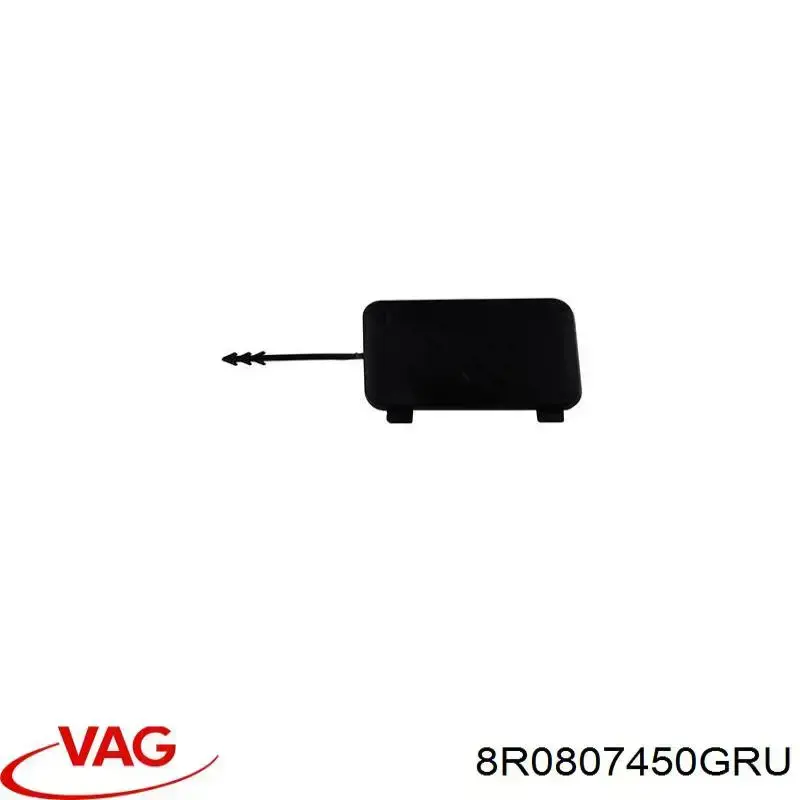 Заглушка бампера буксировочного крюка задняя VAG 8R0807450GRU