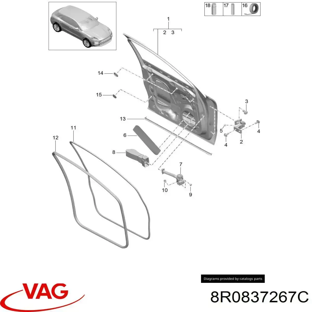 8R0837267C Porsche 