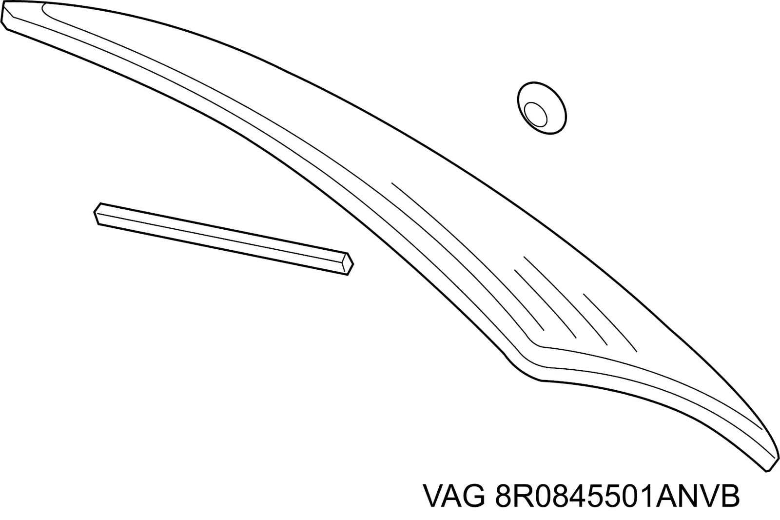 Стекло заднее 8R0845501ANVB VAG