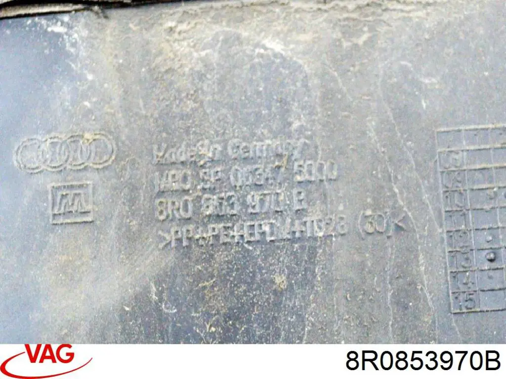 Молдинг задней правой двери VAG 8R0853970B